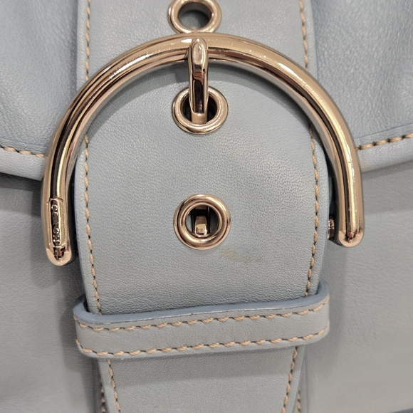 COACH Vintage 2005 Soho Light Blue Leather Shoulder Bag 9248 - Picture 11 of 13